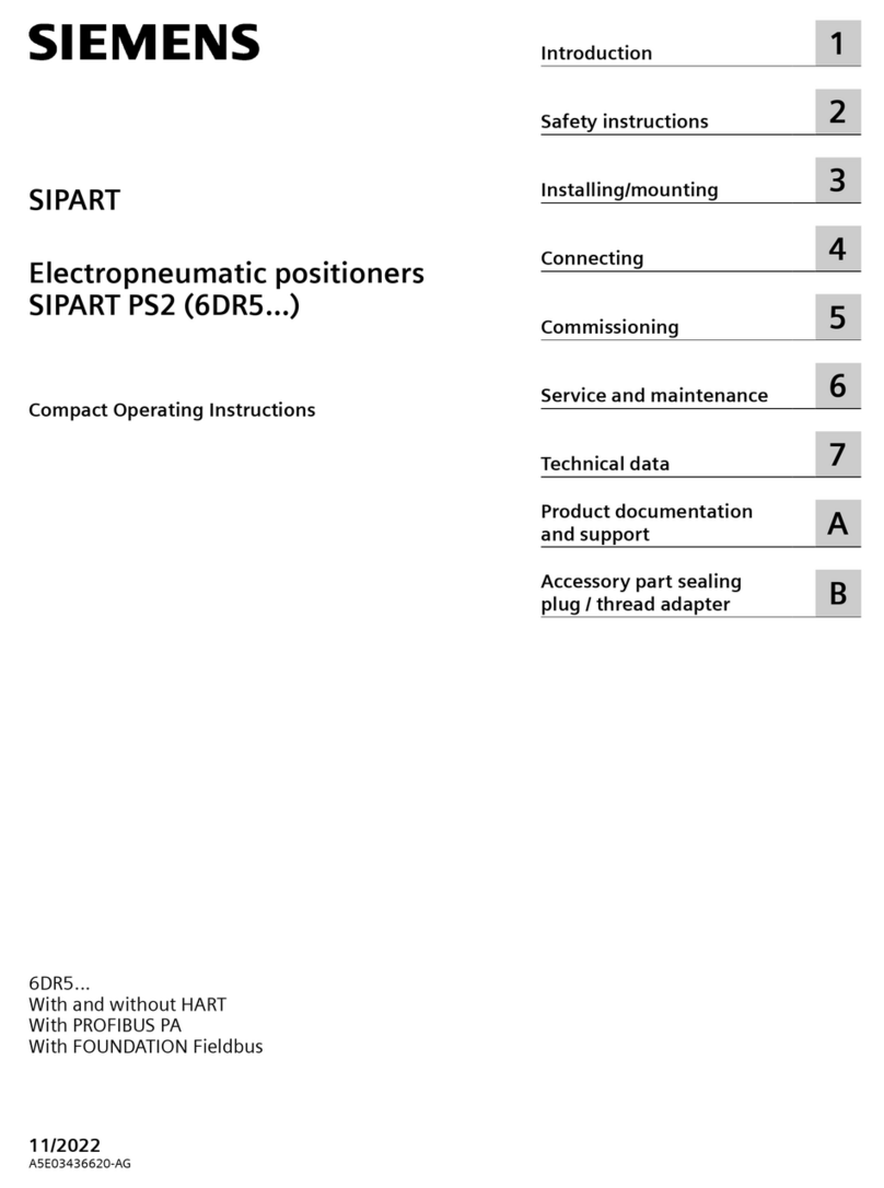 Siemens SIPART PS2 operating instructions