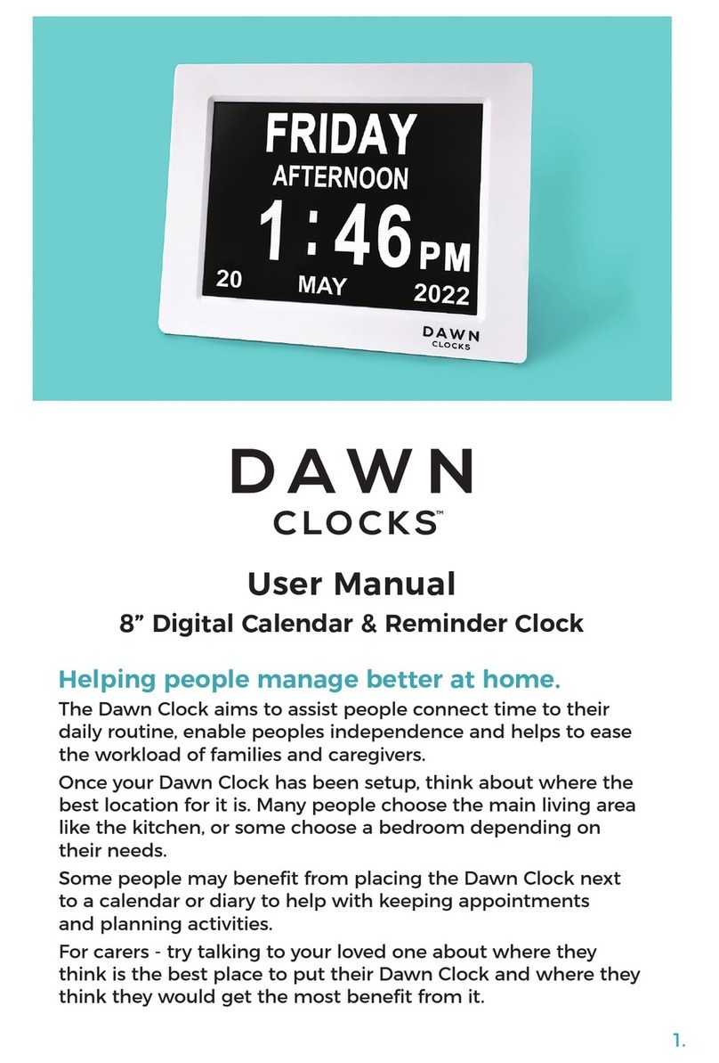 Dawn CLOCKS user manual