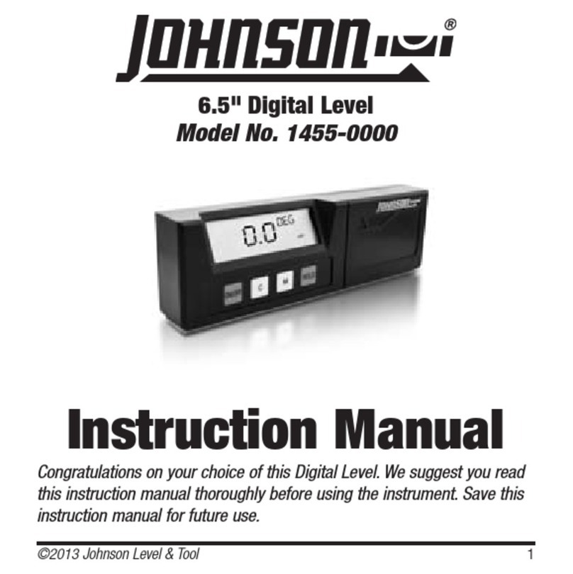 Johnson Level & Tool 1455-0000 User manual Johnson Level & Tool 1455-0000 User manual