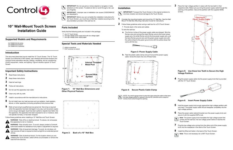 Contro l4 C4-TSWM10-E-W User manual