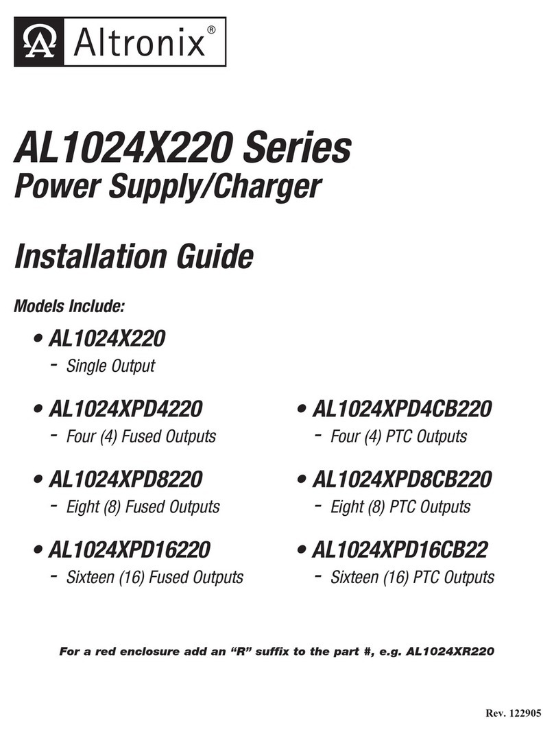 Altronix AL1024X220 Series User manual