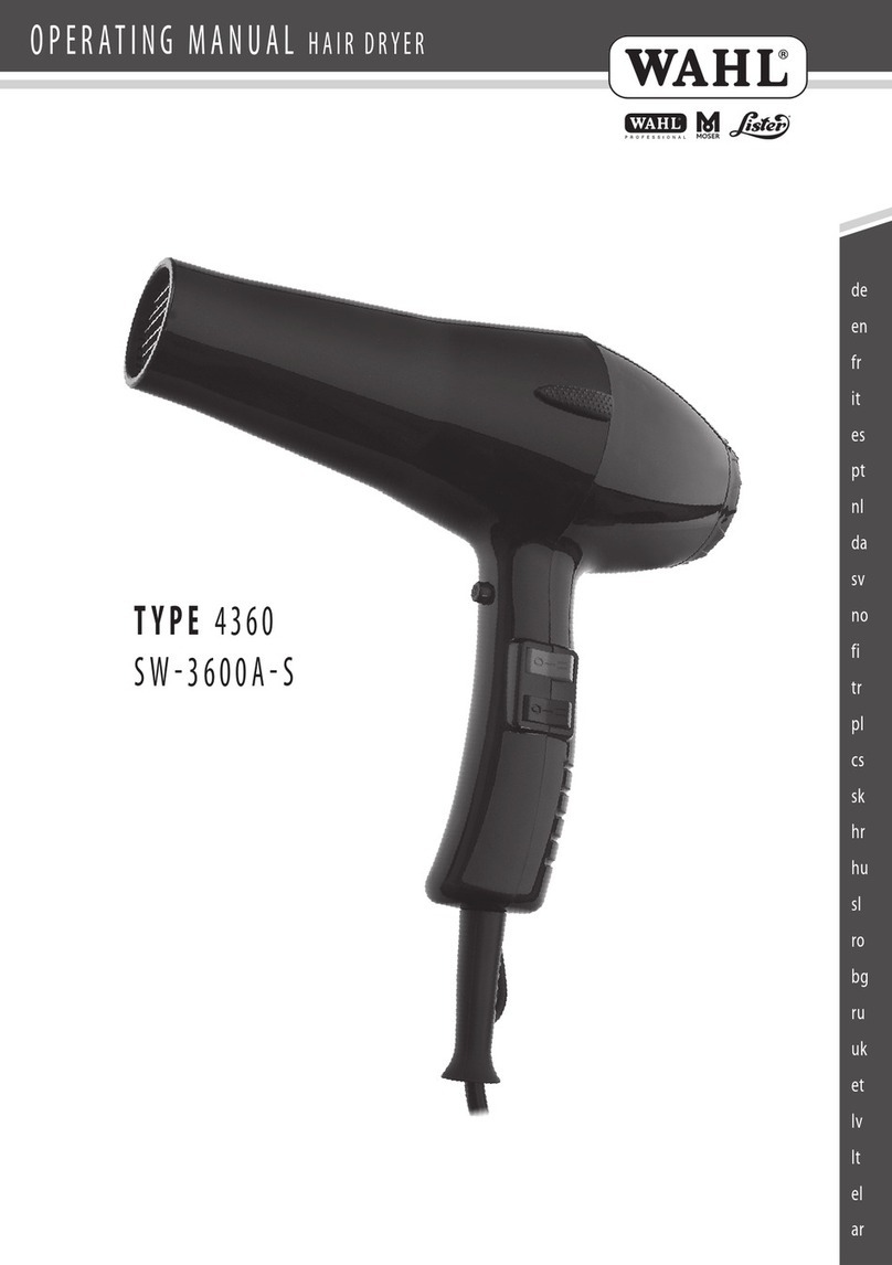 Wahl SW-3600A-S operating manual