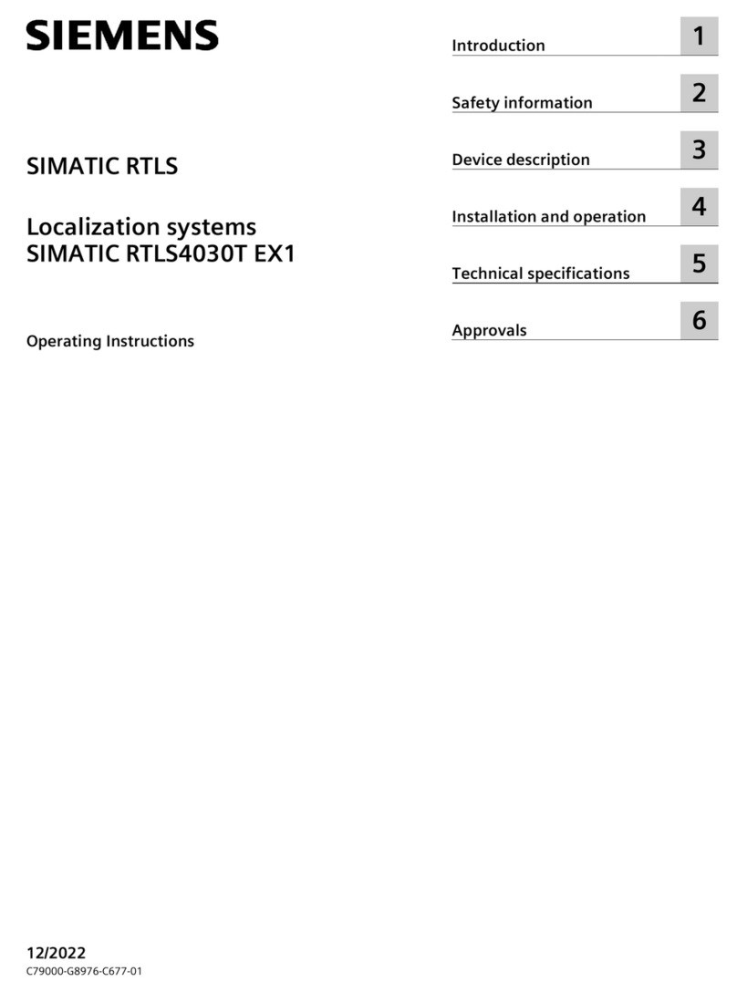 Siemens SIMATIC RTLS4030T EX1 User manual