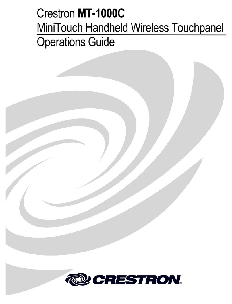 Crestron MiniTouch MT-1000C User manual