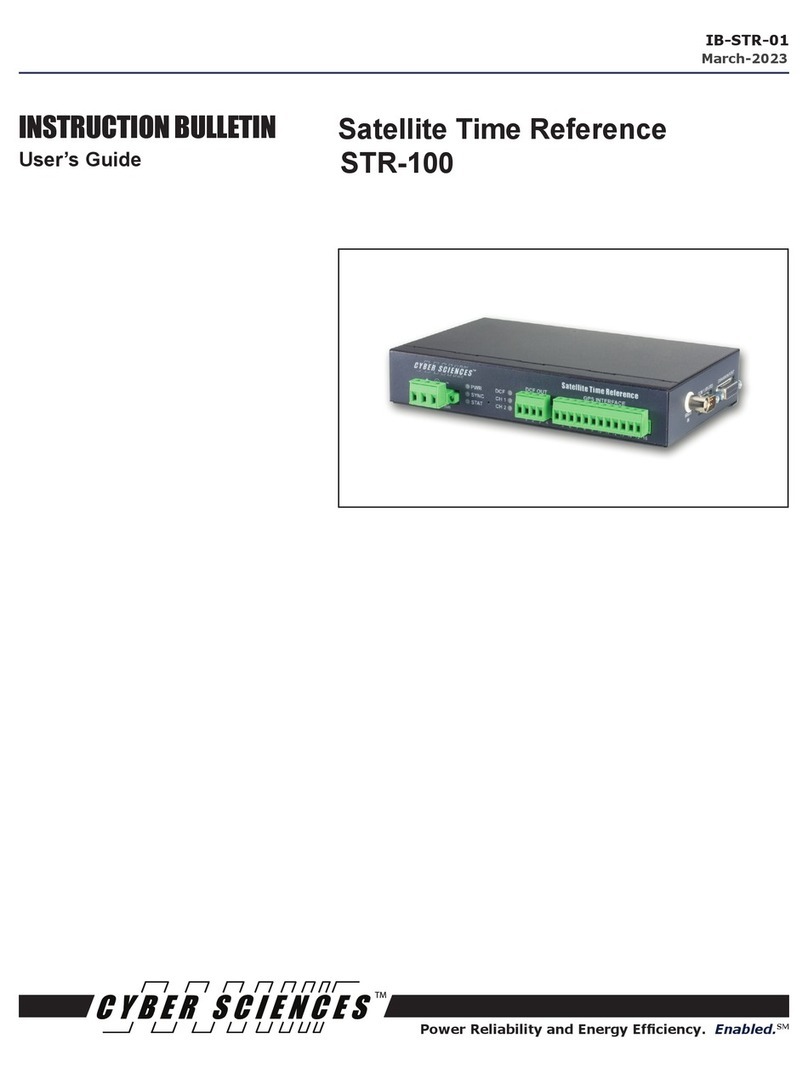 Cyber Sciences STR-100 Instruction bulletin