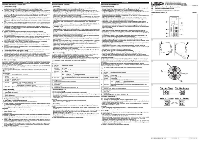 Phoenix Contact TC EXTENDER 6004 ETH-2S Installation notes for electricians