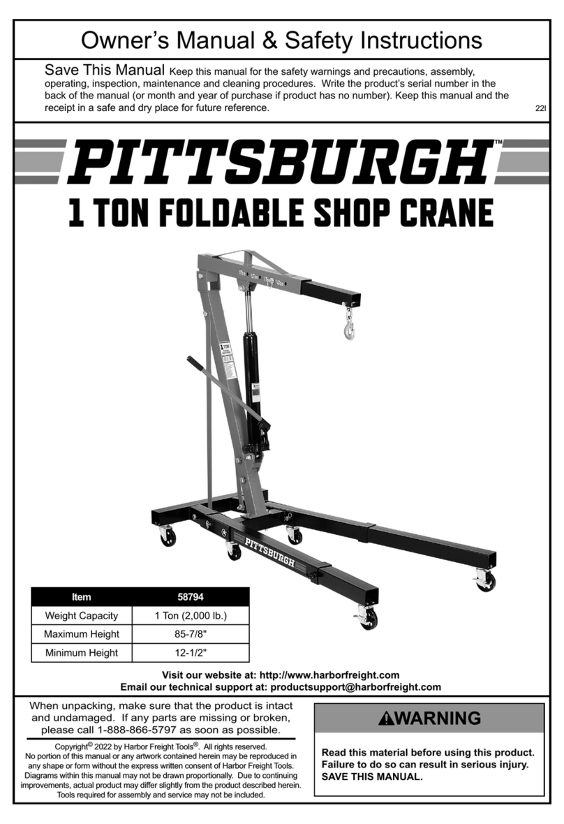 Pittsburgh 58794 Owner's manual & safety instructions