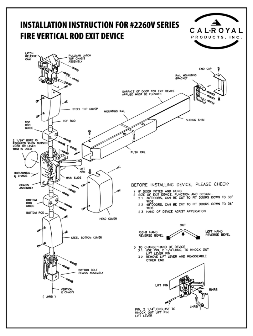 Cal-Royal 2260V Series Installation instruction