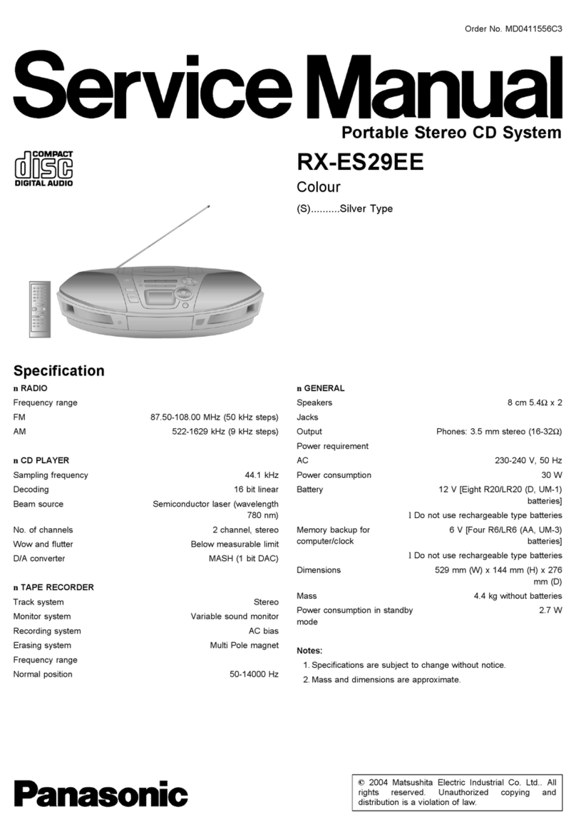 Panasonic RX-ES29EE User manual