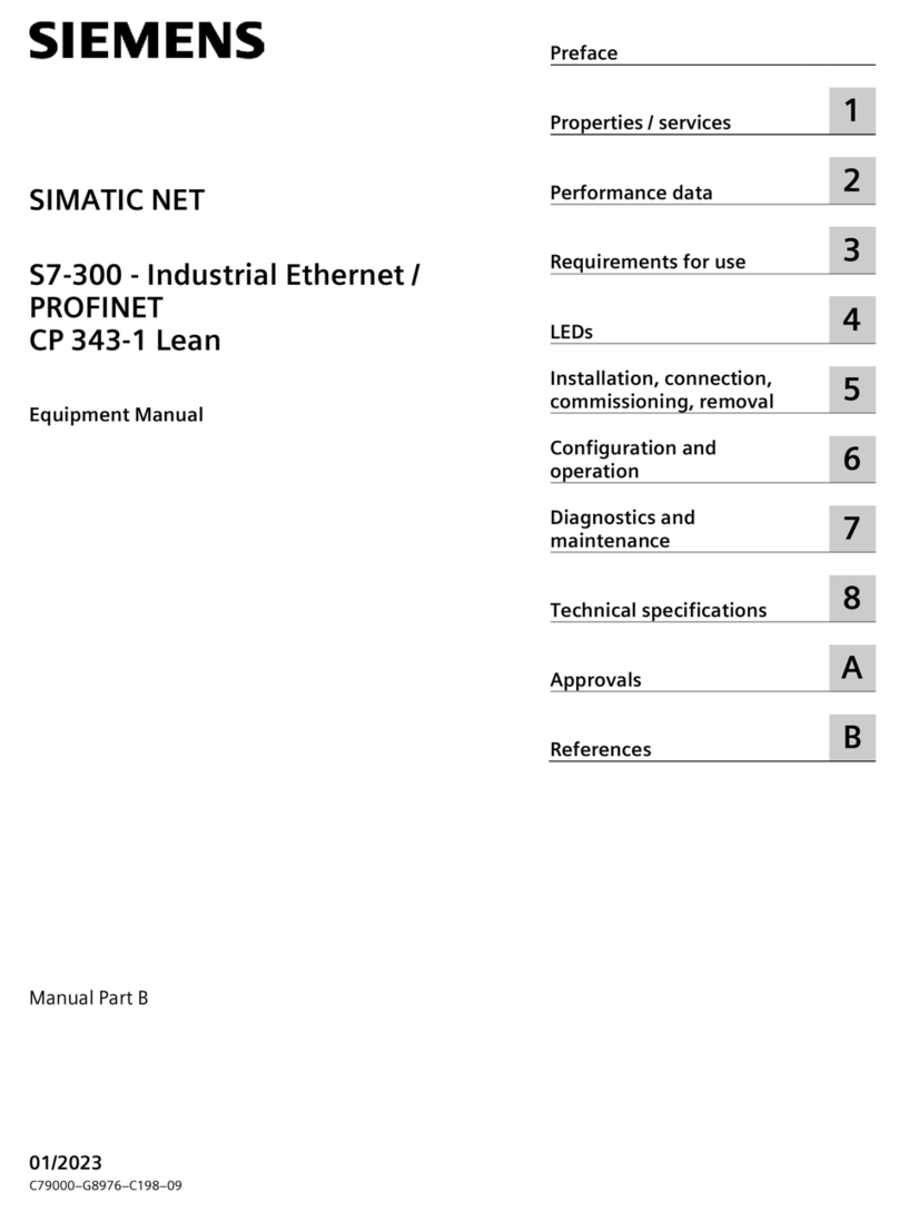 Siemens Simatic S7-300 Equipment manual