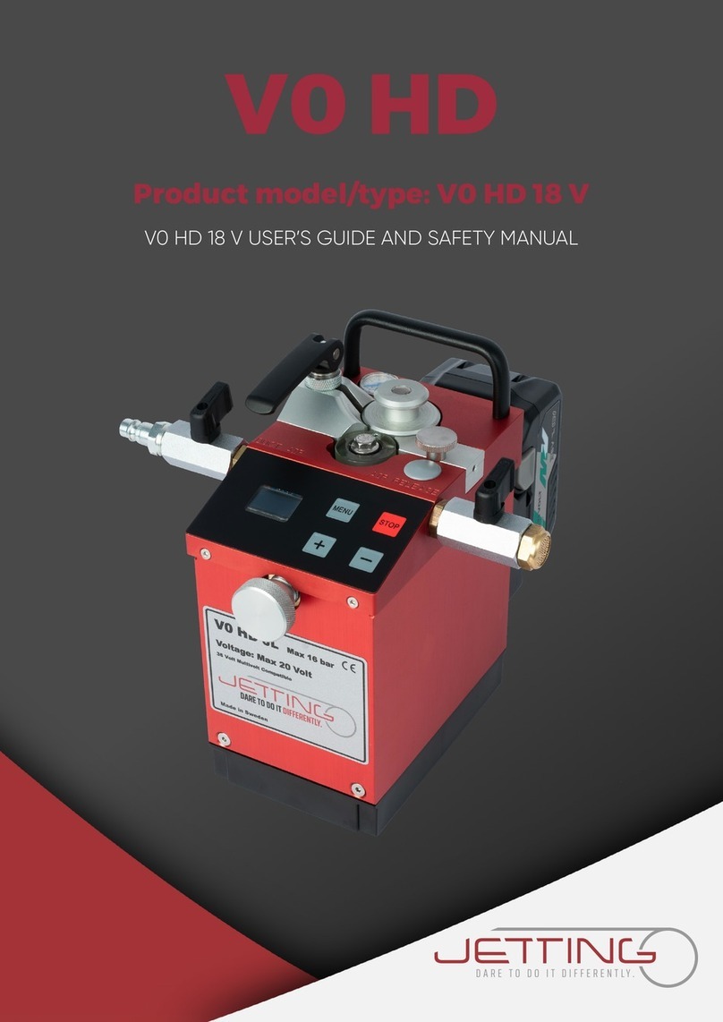 Jetting V0 HD 18 V User's guide & safety manual Jetting V0 HD 18 V User's guide & safety manual