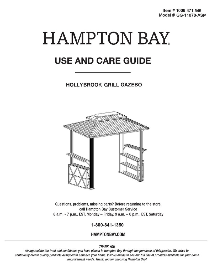 HAMPTON BAY HOLLY BROOK GG-11078-ASP Use and care guide HAMPTON BAY HOLLY BROOK GG-11078-ASP Use and care guide