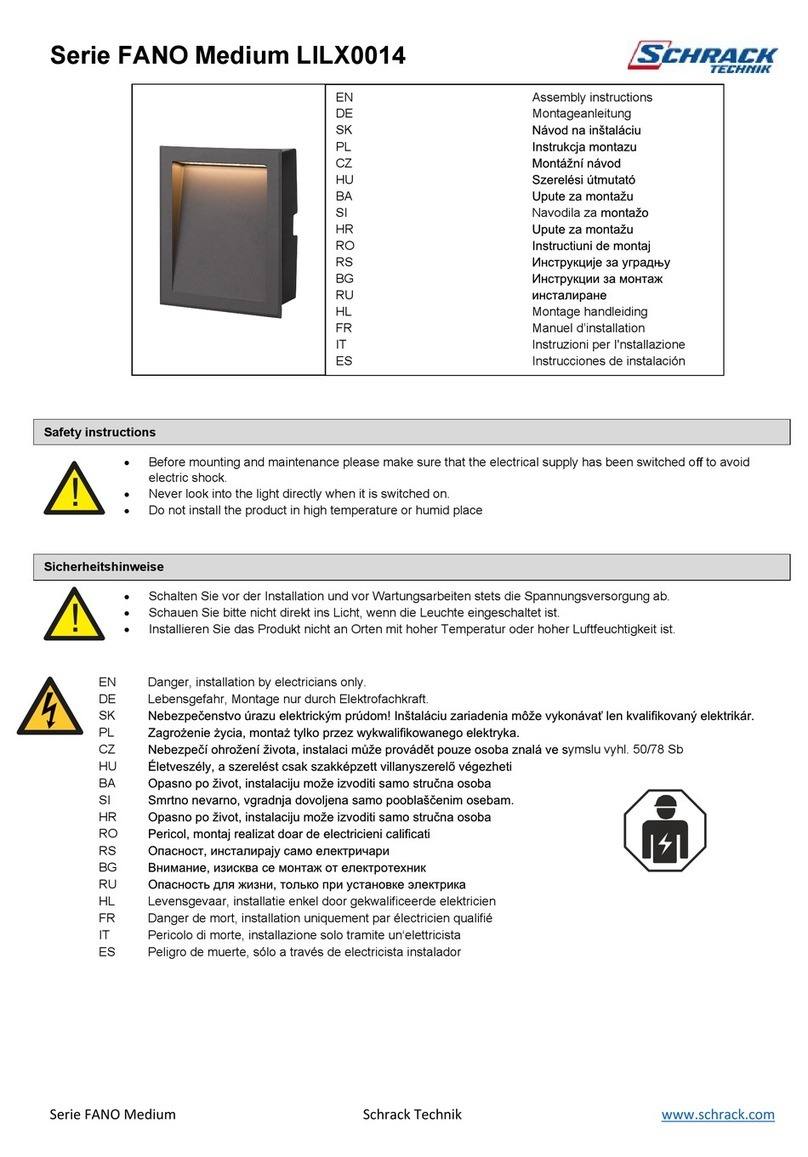 Schrack Technik FANO Series Assembly instructions Schrack Technik FANO Series Assembly instructions