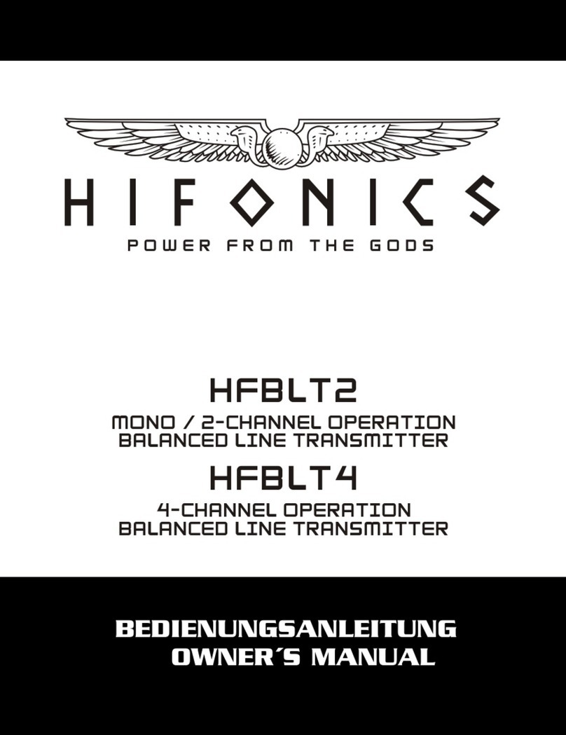 Hifonics HFBLT2 owner's manual
