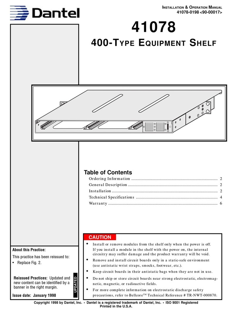 Dantel 41078 Installation & operation manual