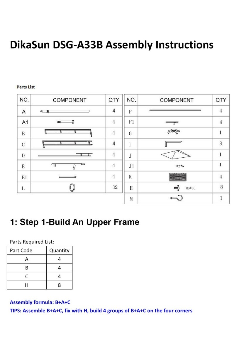 DikaSun DSG-A33B Assembly instructions