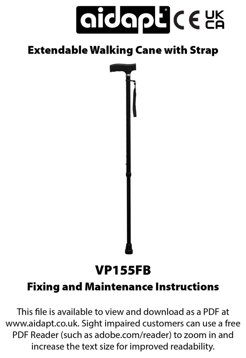 aidapt VP155FB Fixing and maintenance instructions