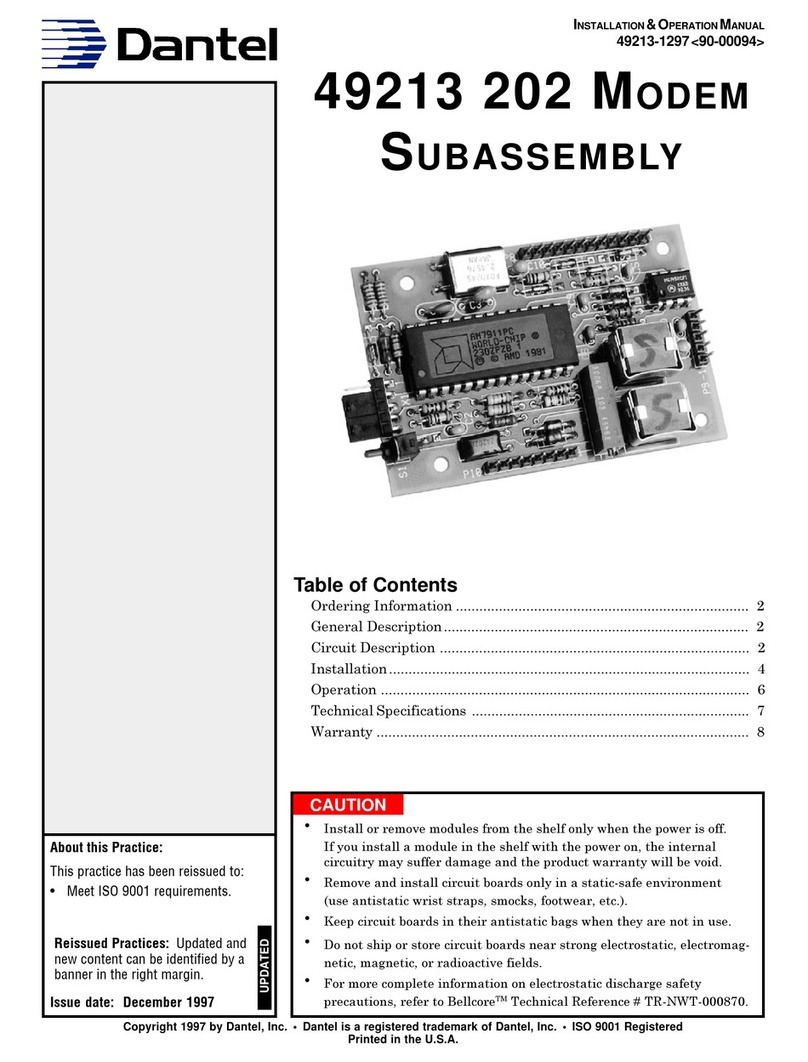 Dantel 49213 User manual