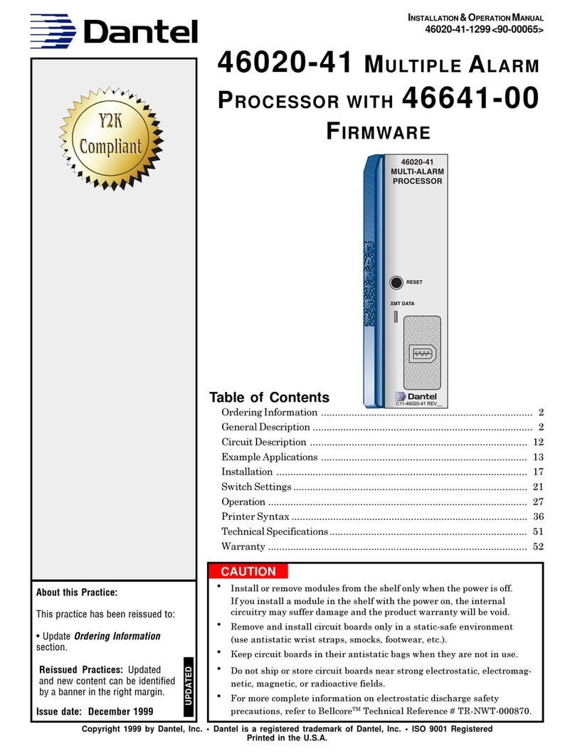 Dantel 46020-41 User manual