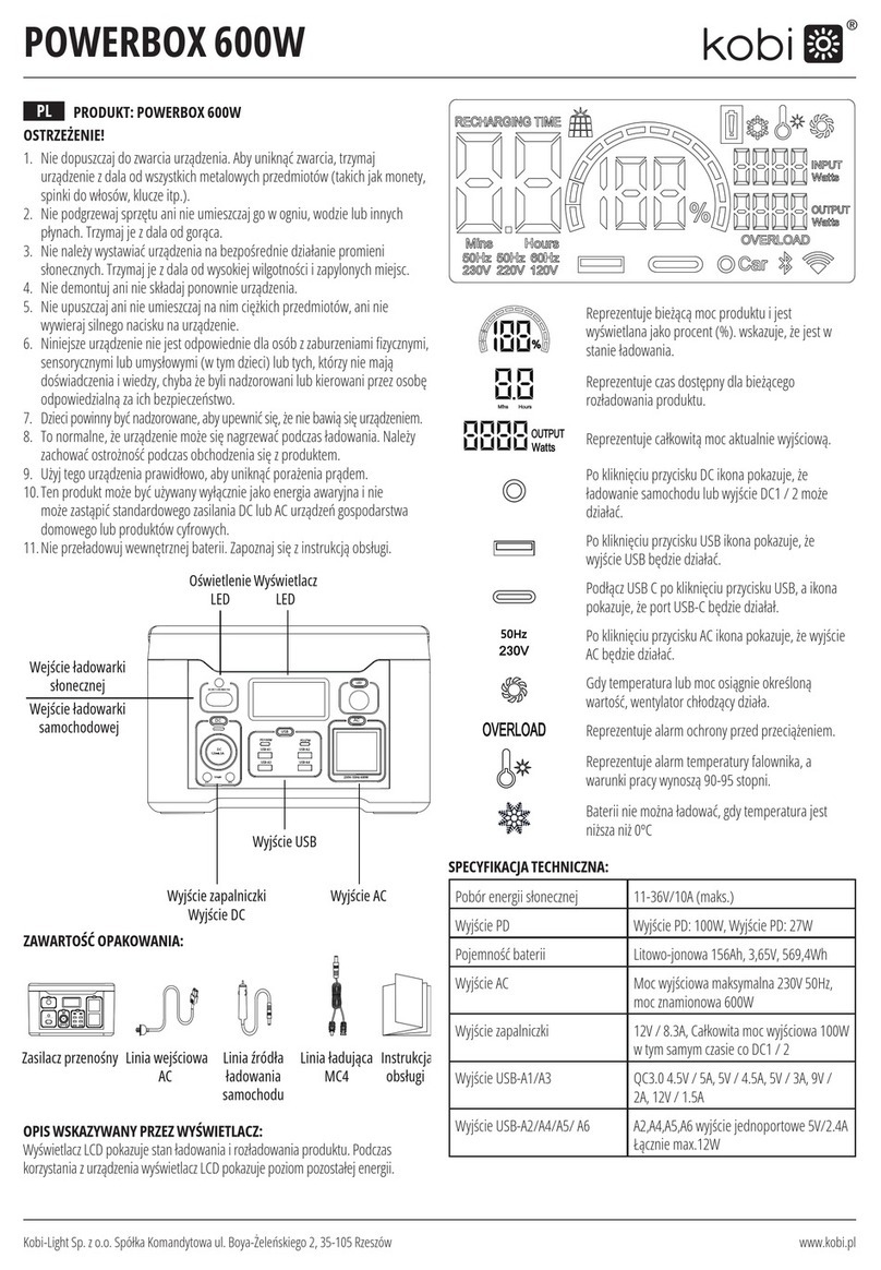 kobi POWERBOX 600W quick start guide