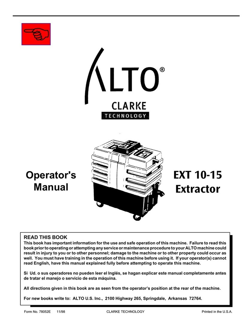 Clarke Technology ALTO EXT-10 Operator's manual