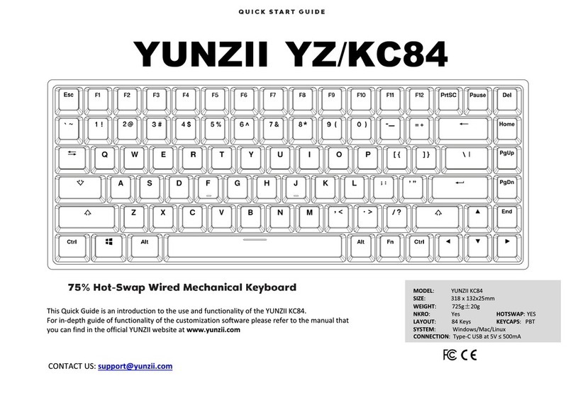 YUNZII YZ84 quick start guide
