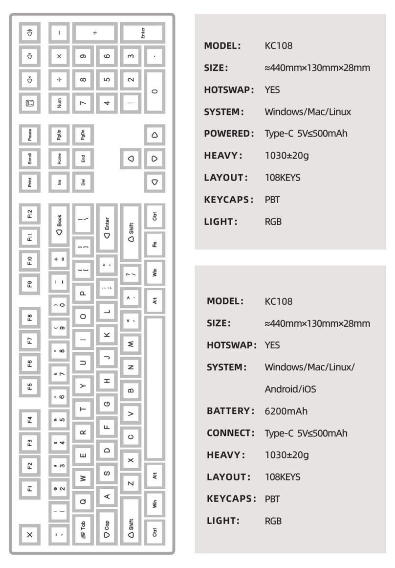 YUNZII KC108 manual