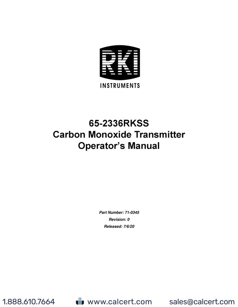 RKI Instruments 65-2336RKSS Operator's manual