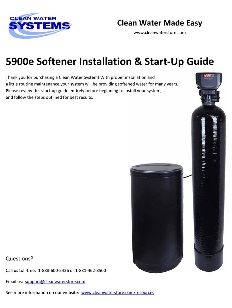 Clean Water Systems Tannin 5900e Series Installation manual