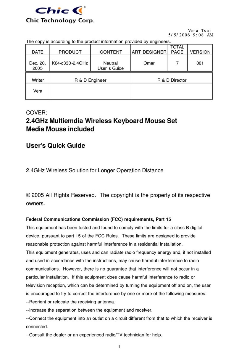 Chic Technology K64-c330-2.4GHz user guide