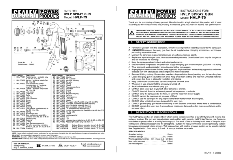 Sealey HVLP-79 User manual
