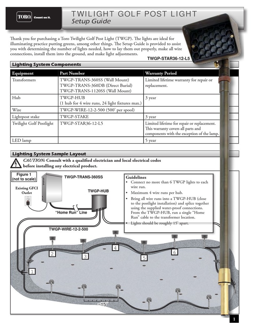 Toro TWGP-STAR36-12-L5 Setup guide