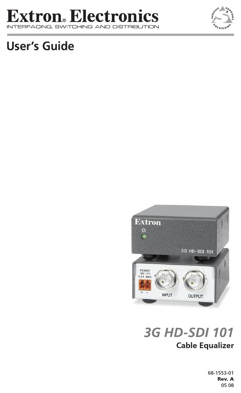 Extron electronics 3G HD-SDI 101 user guide