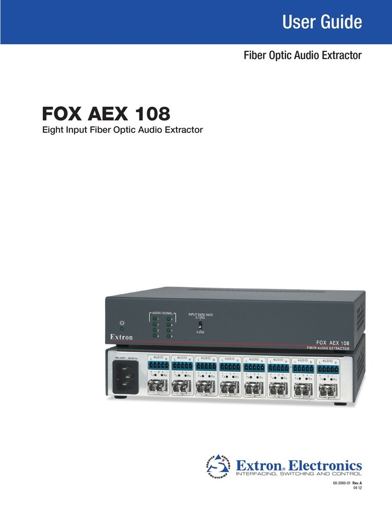 Extron electronics FOX AEX 108 user guide