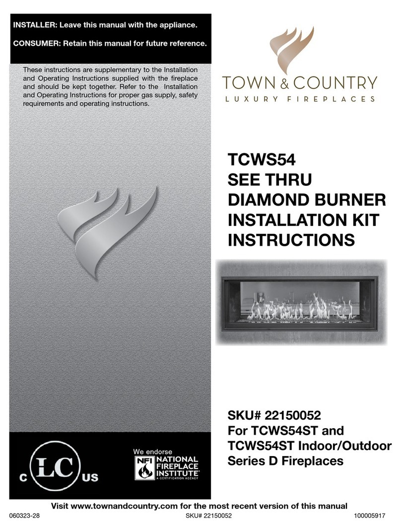 Town & Country Fireplaces 22150052 instructions