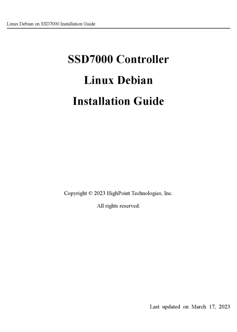 HighPoint SSD7000 Series User manual HighPoint SSD7000 Series User manual