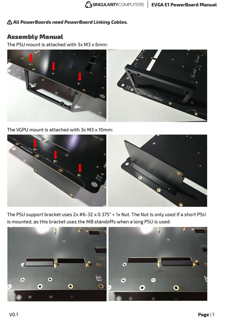 SINGULARITY COMPUTERS PowerBoard EVGA E1 Assembly manual