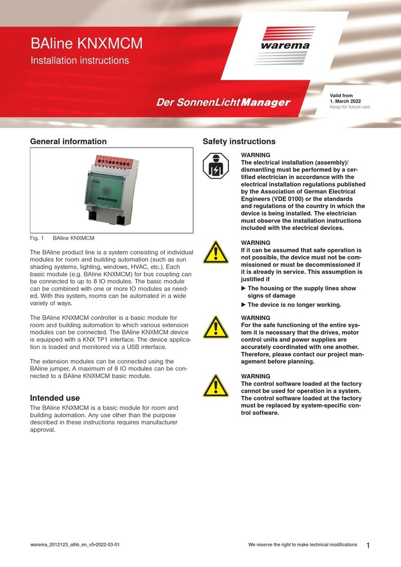 WAREMA BAline KNXMCM installation instructions