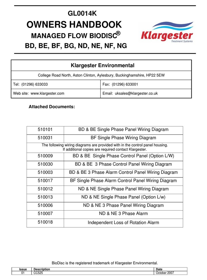 Klargester BIODISC BD Owner's handbook