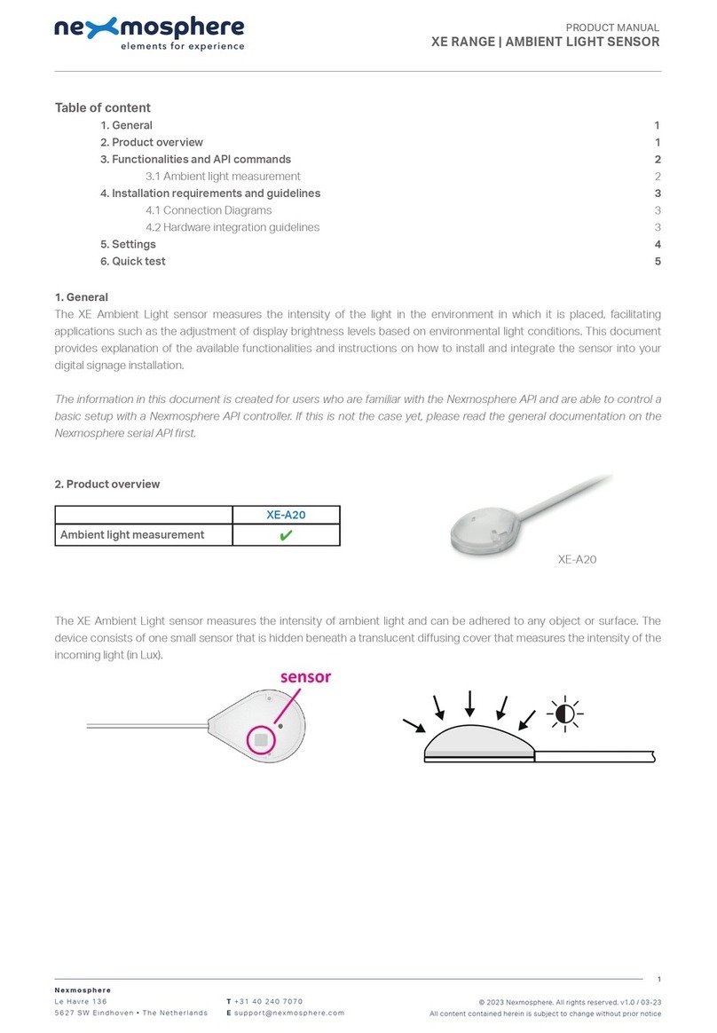 Nexmosphere XE Series User manual