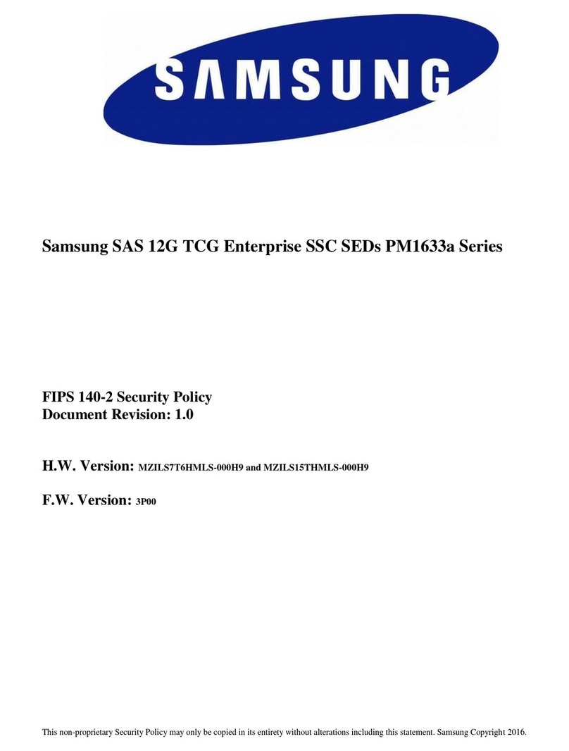Samsung SAS 12G TCG Enterprise SSC SEDs PM1633a... manual