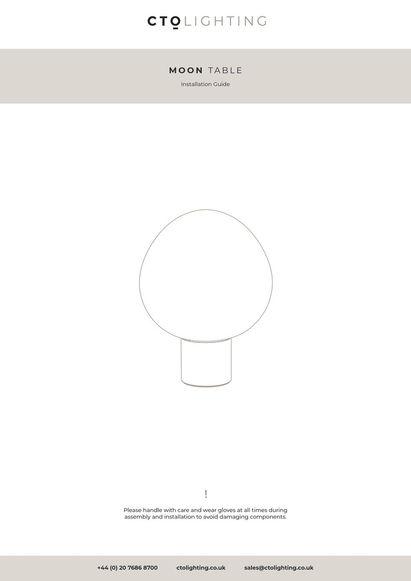 CTO Lighting MOON TABLE installation guide