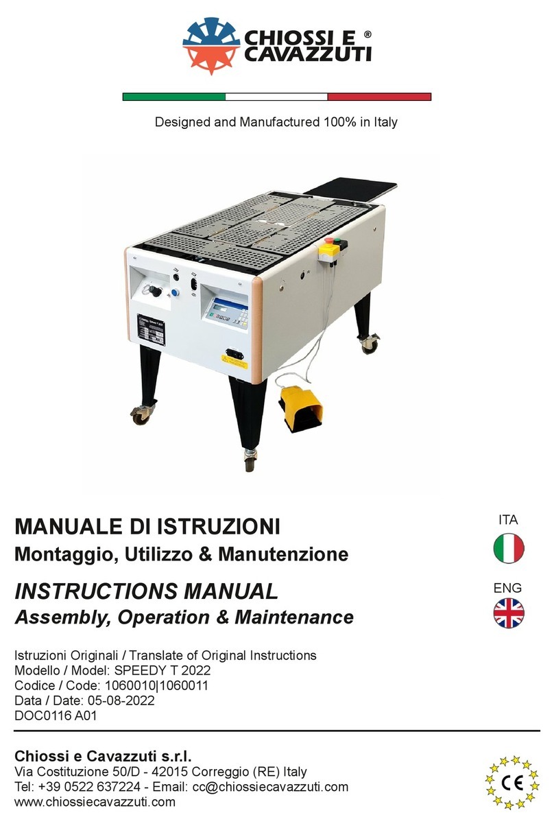 CHIOSSI E CAVAZZUTI SPEEDY T 2022 instruction manual CHIOSSI E CAVAZZUTI SPEEDY T 2022 instruction manual