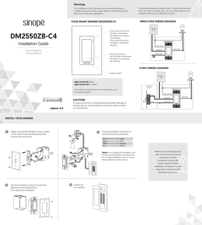 Sinope DM2550ZB-C4 installation guide