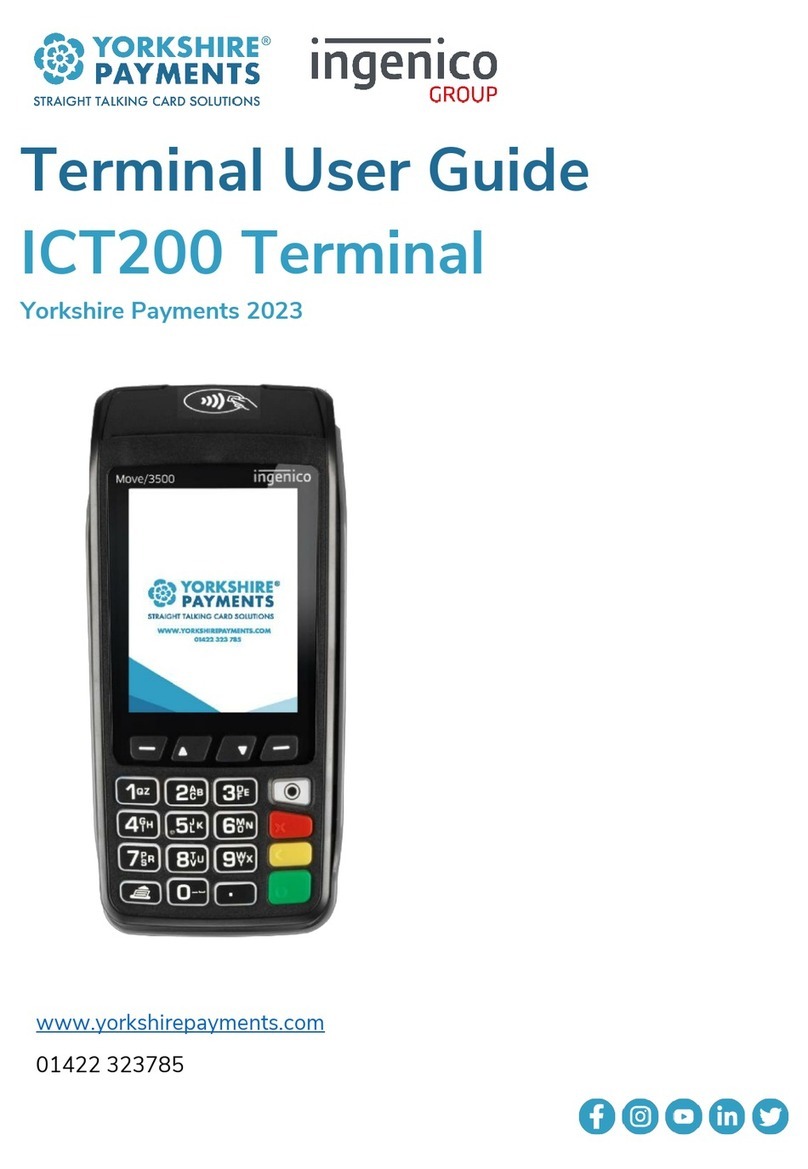 Ingenico group Yorkshire Payments ICT200 user guide