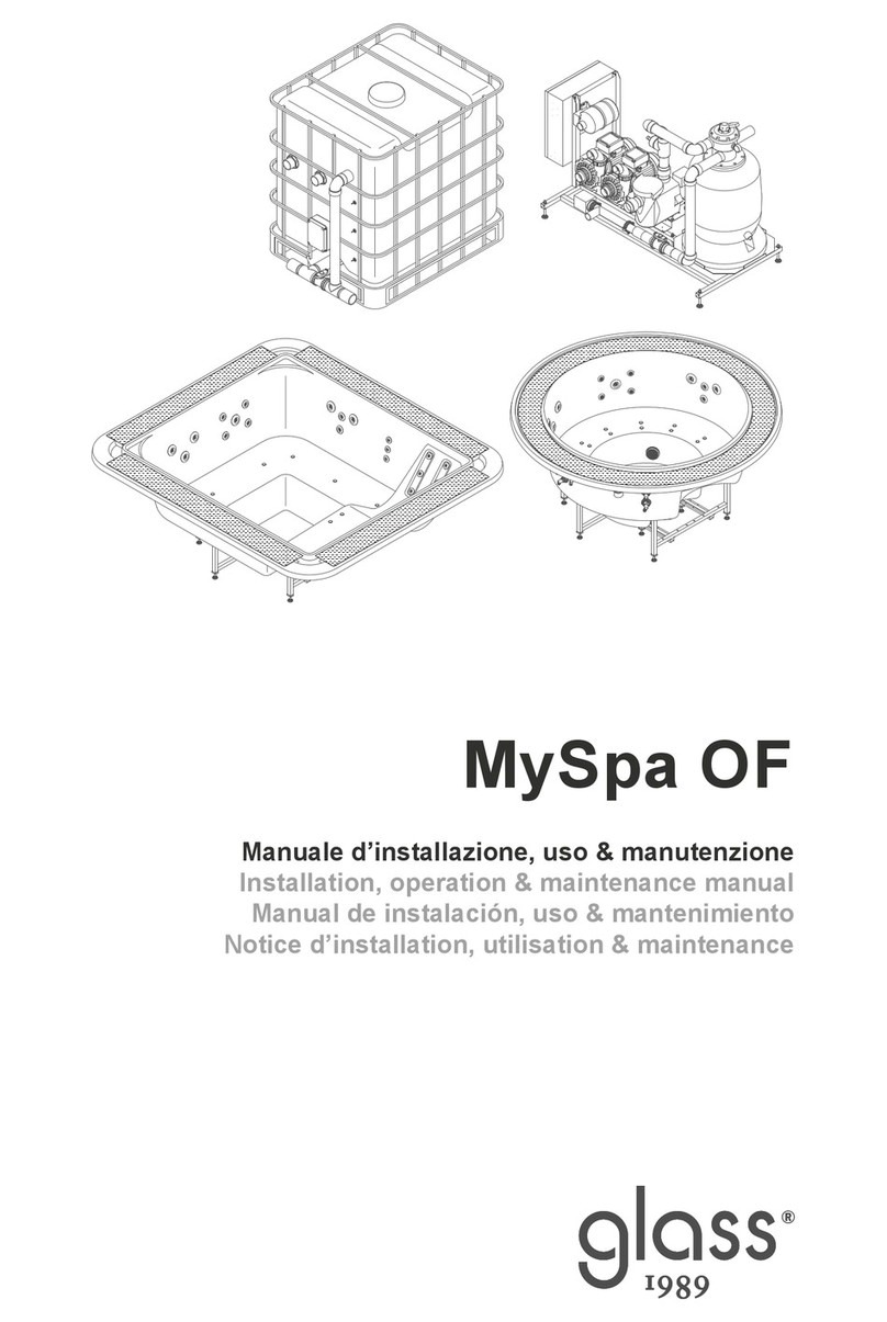 glass 1989 MySpa OF 210 Installation, operation & maintenance manual