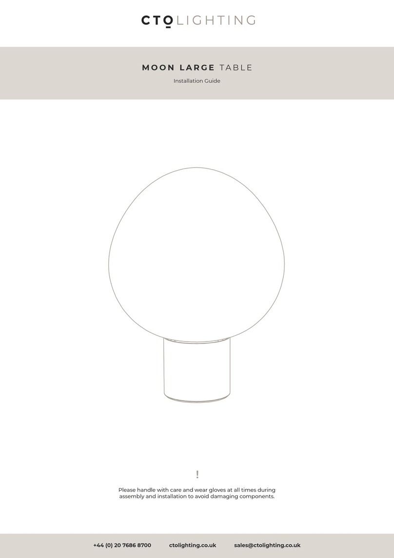 CTO Lighting MOON LARGE TABLE installation guide