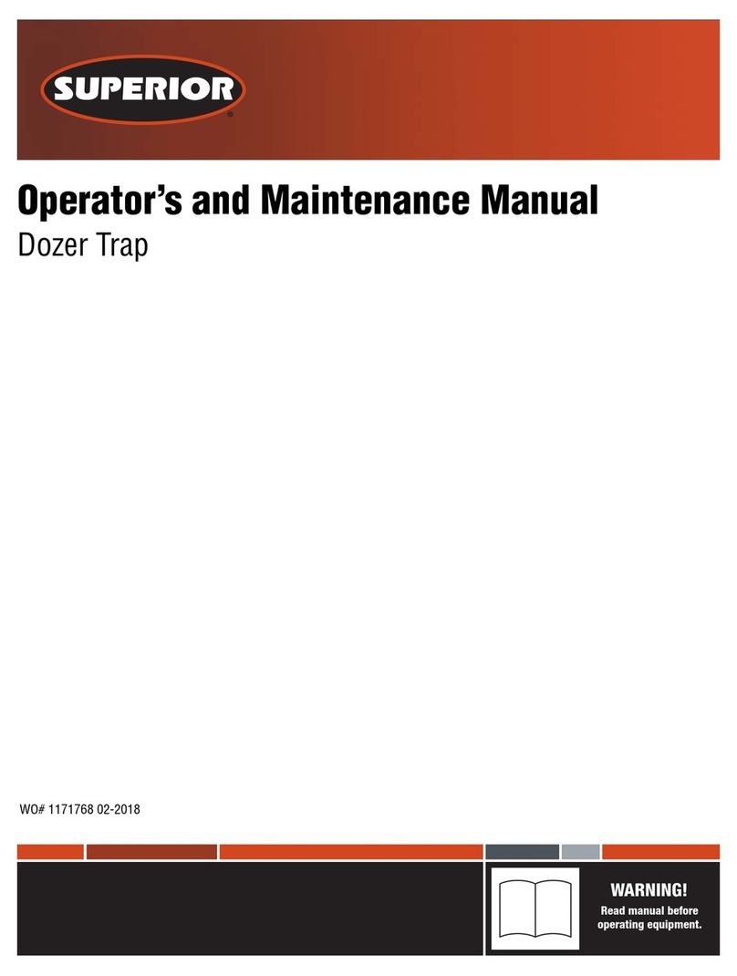Superior Dozer Trap Operator and  maintenance manual