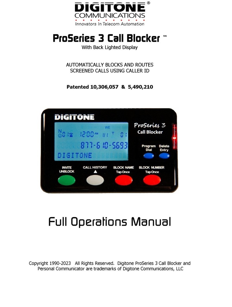 Digitone ProSeries 3 Operation manual