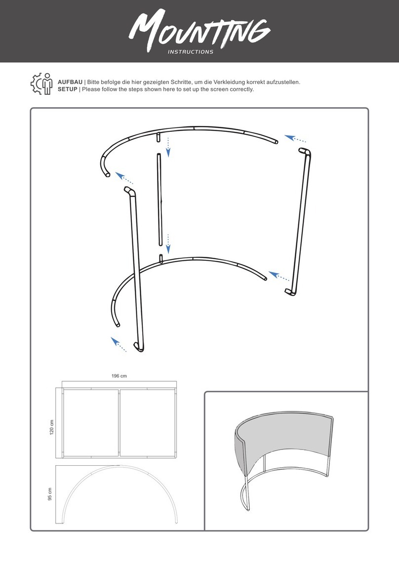 Omnitronic Mobile DJ Screen Curved Mounting instructions